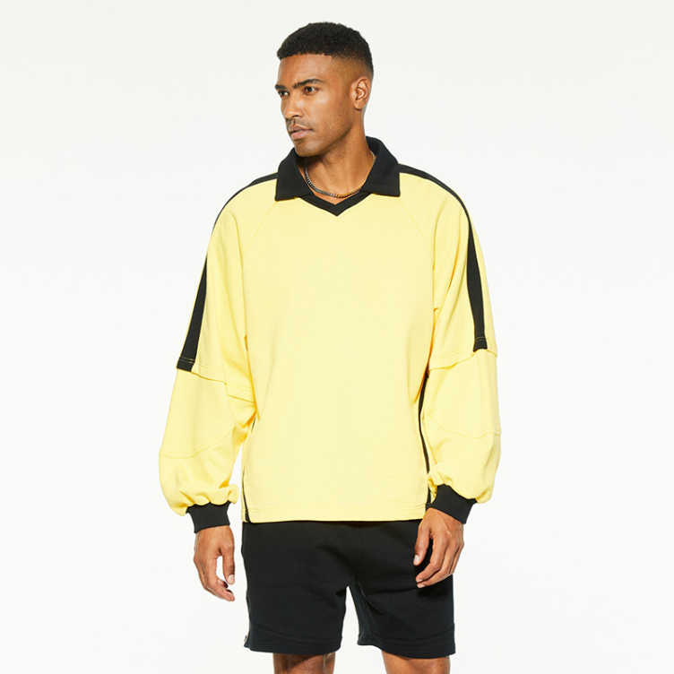 Long sleeve stand up collar casual Colorblock sweatshirts