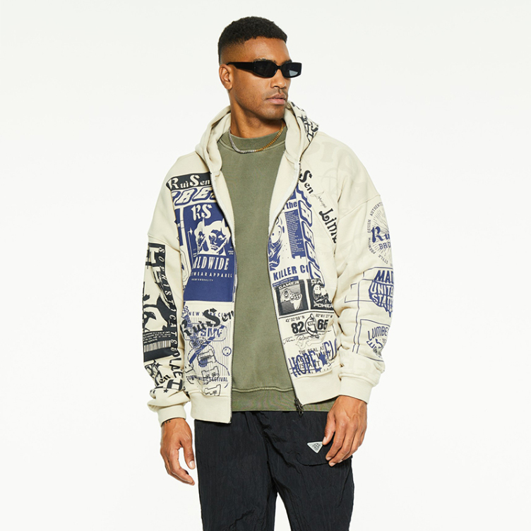 New tide American graffiti high street retro hoodies