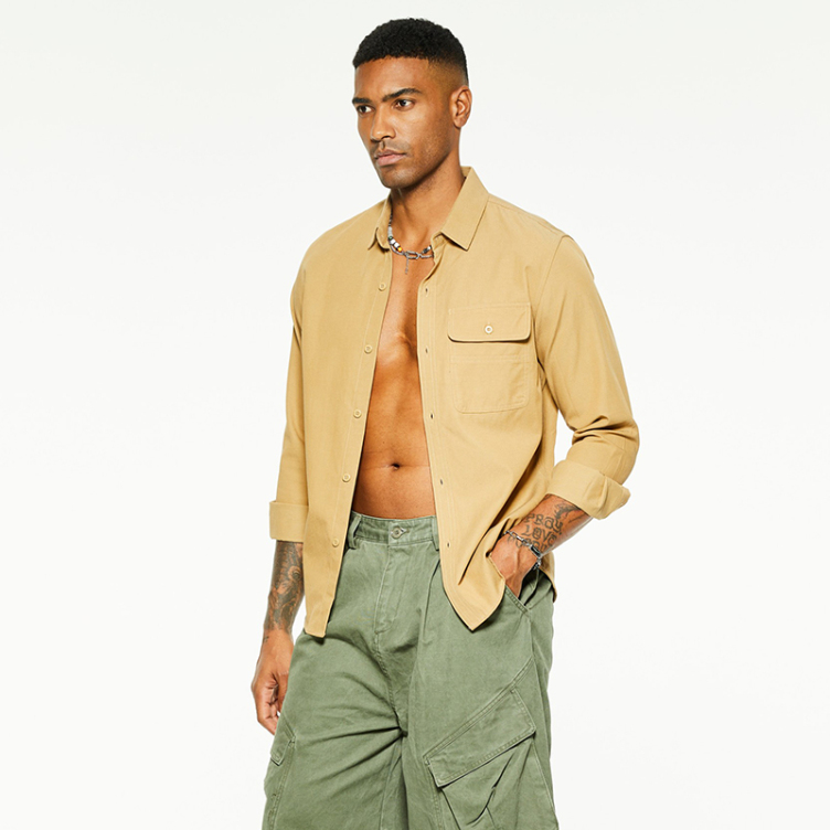 Pure color anti-wrinkle quick-dry shirts