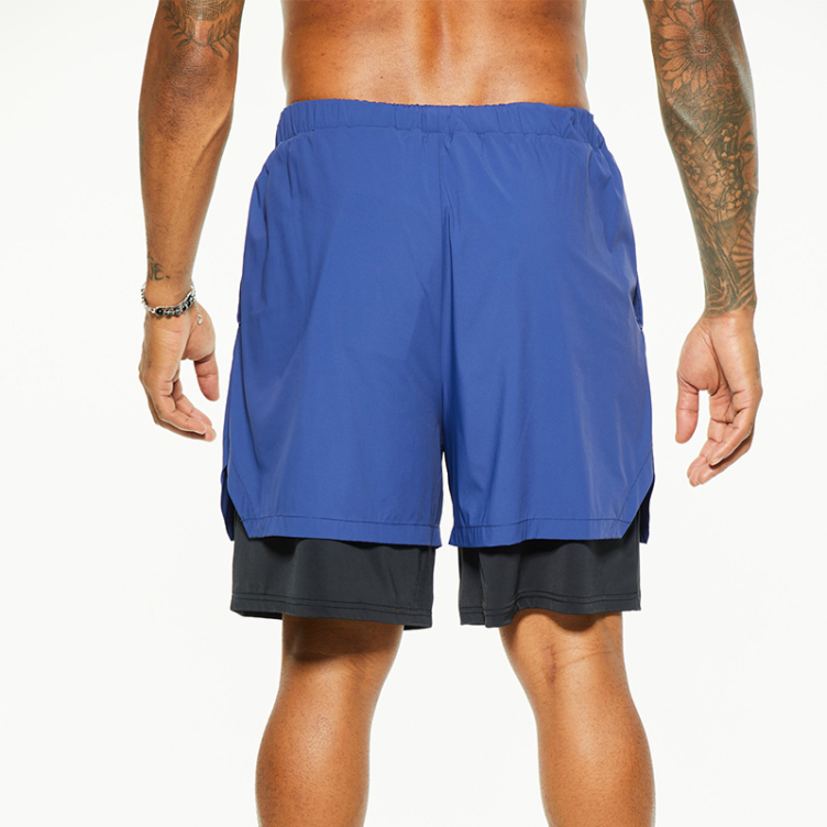 Quick-drying running practice training beach double-layer shorts