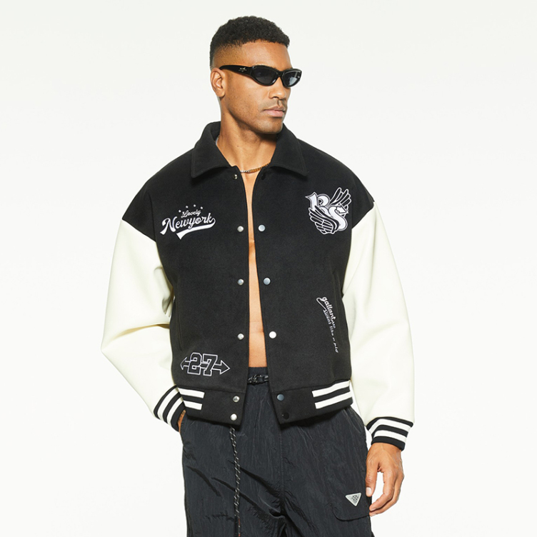 American vintage 3D embroidery loose jackets