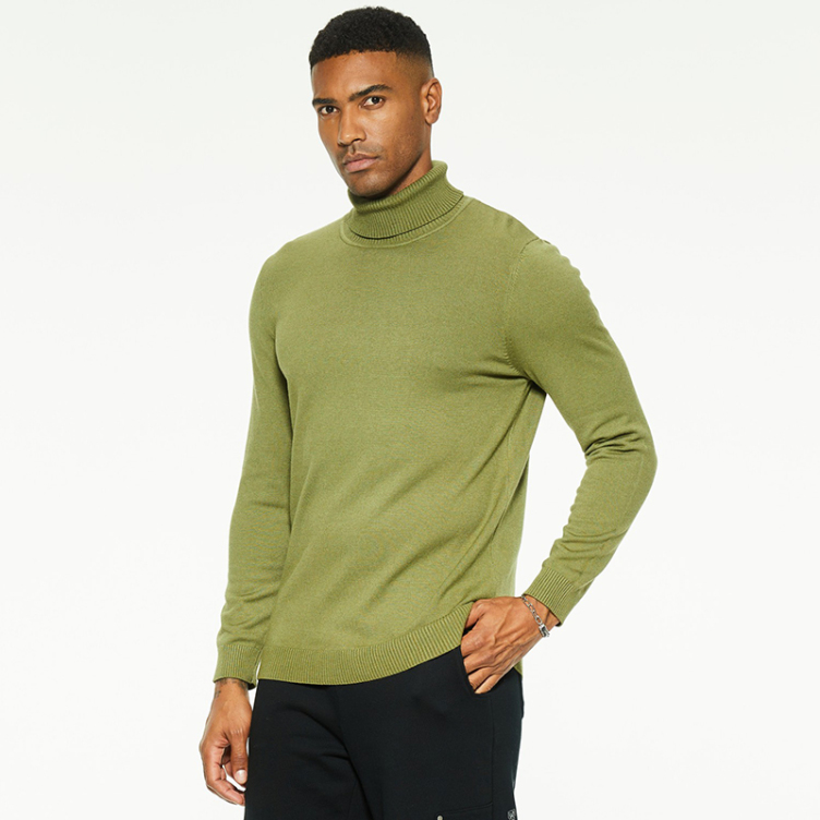 High-necked cozy warm sweater