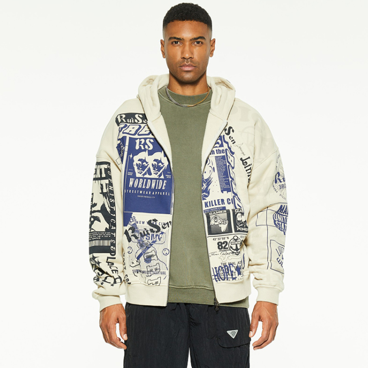 New tide American graffiti high street retro hoodies