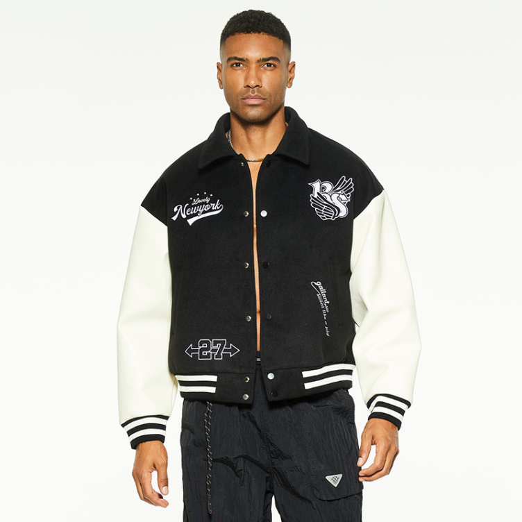 American vintage 3D embroidery loose jackets