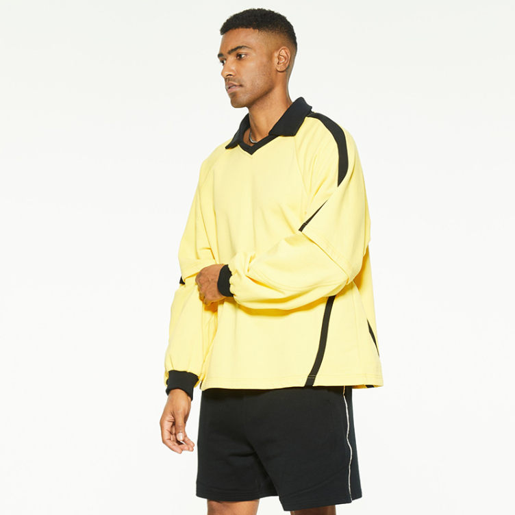 Long sleeve stand up collar casual Colorblock sweatshirts