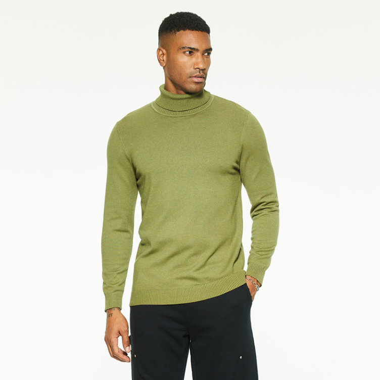 High-necked cozy warm sweater