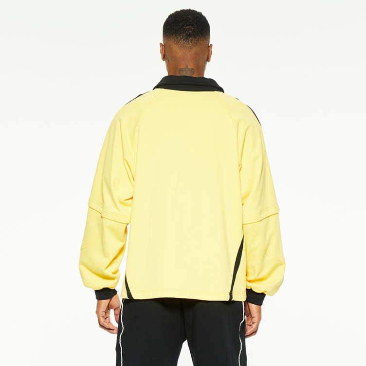 Long sleeve stand up collar casual Colorblock sweatshirts
