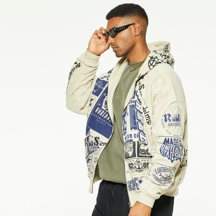 New tide American graffiti high street retro hoodies