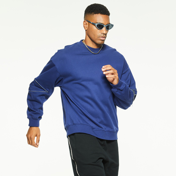 French Terry embroidery combed cotton sweatshirt