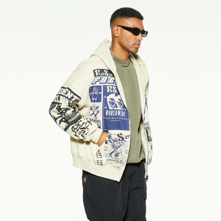 New tide American graffiti high street retro hoodies