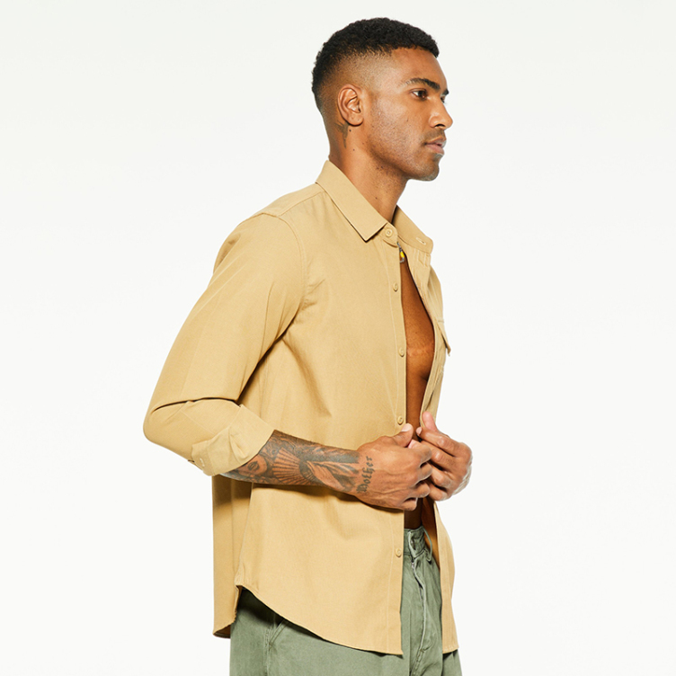 Pure color anti-wrinkle quick-dry shirts