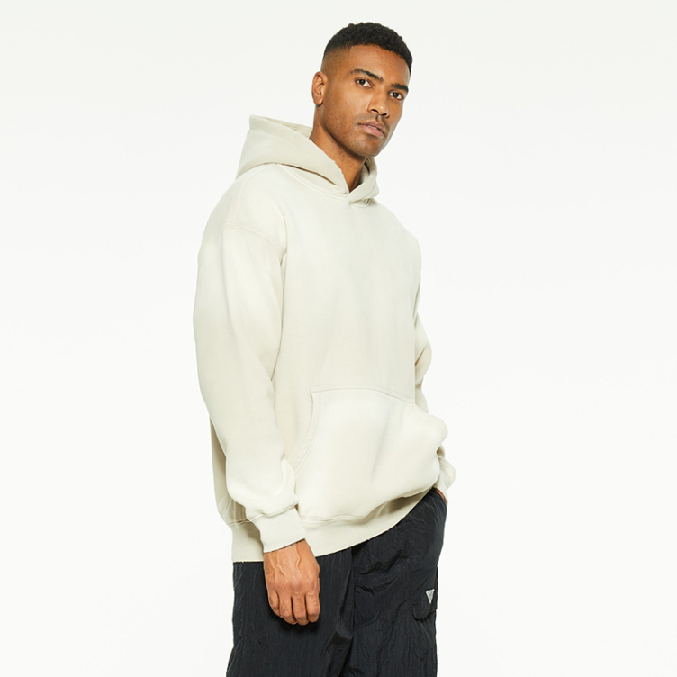 American heavy basic color small neckline crew neck hoodies