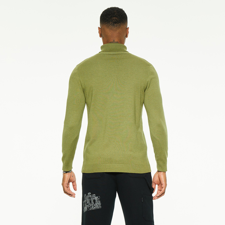 High-necked cozy warm sweater