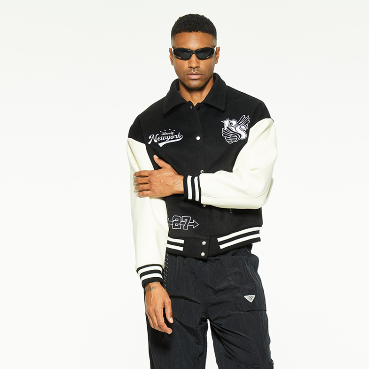 American vintage 3D embroidery loose jackets