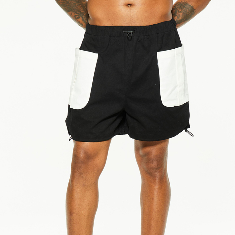 Casual bilateral heterogeneous pocket shorts