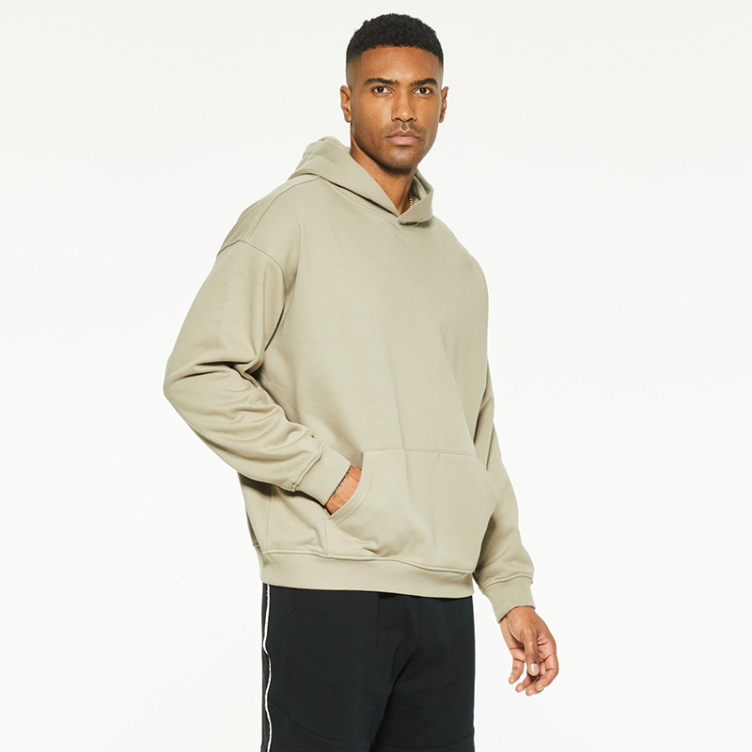 European and American pocket solid color leisure hoodies
