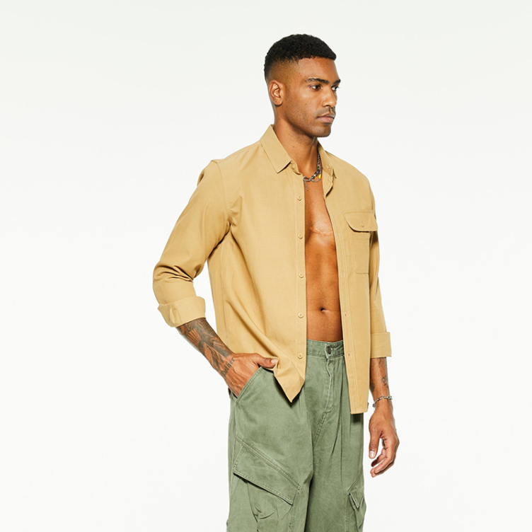 Pure color anti-wrinkle quick-dry shirts