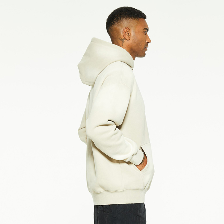 American heavy basic color small neckline crew neck hoodies