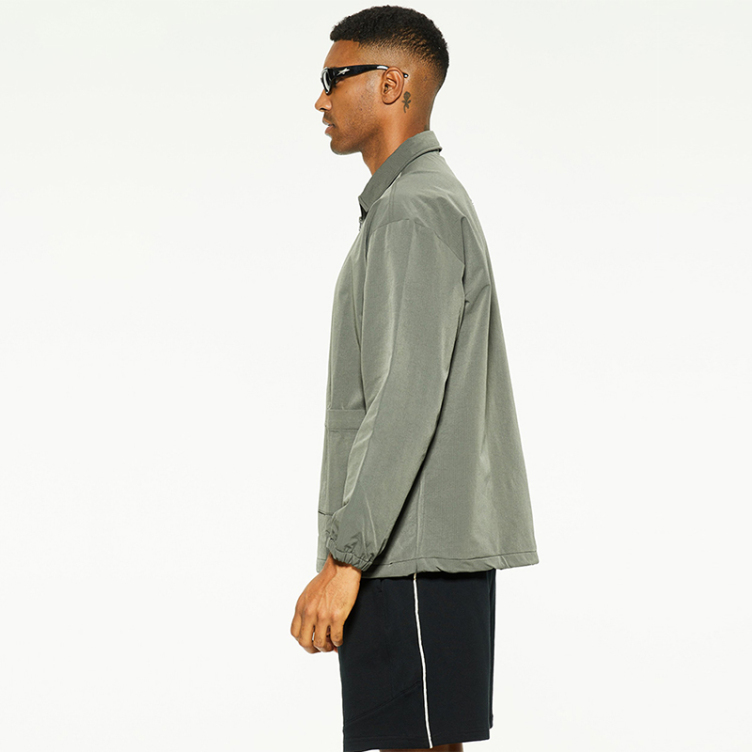 Lettered rubber printed casual cargo shirts
