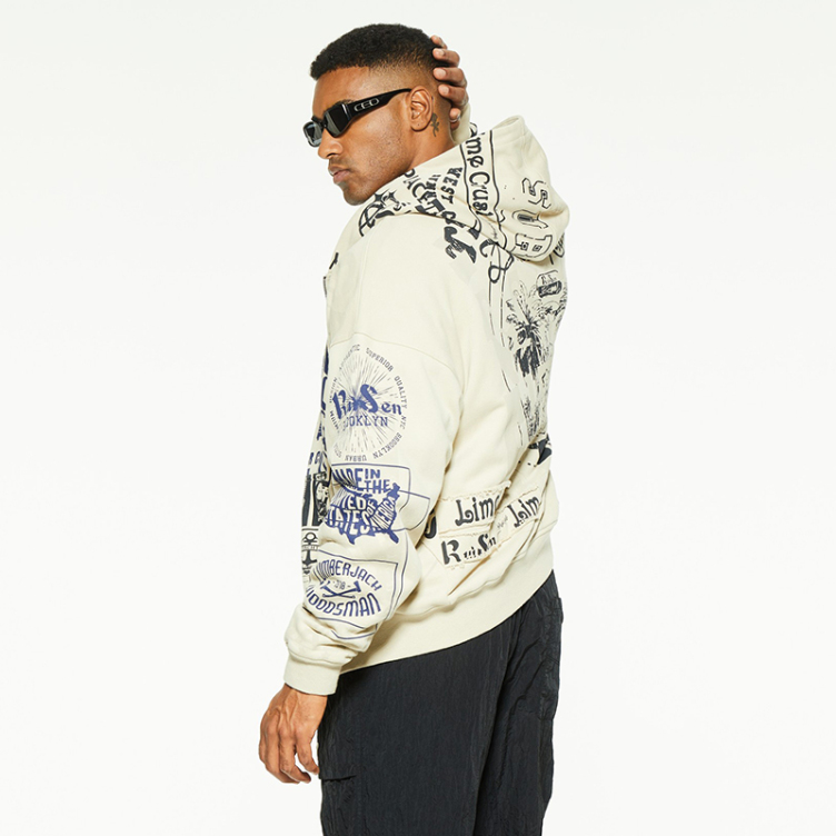 New tide American graffiti high street retro hoodies