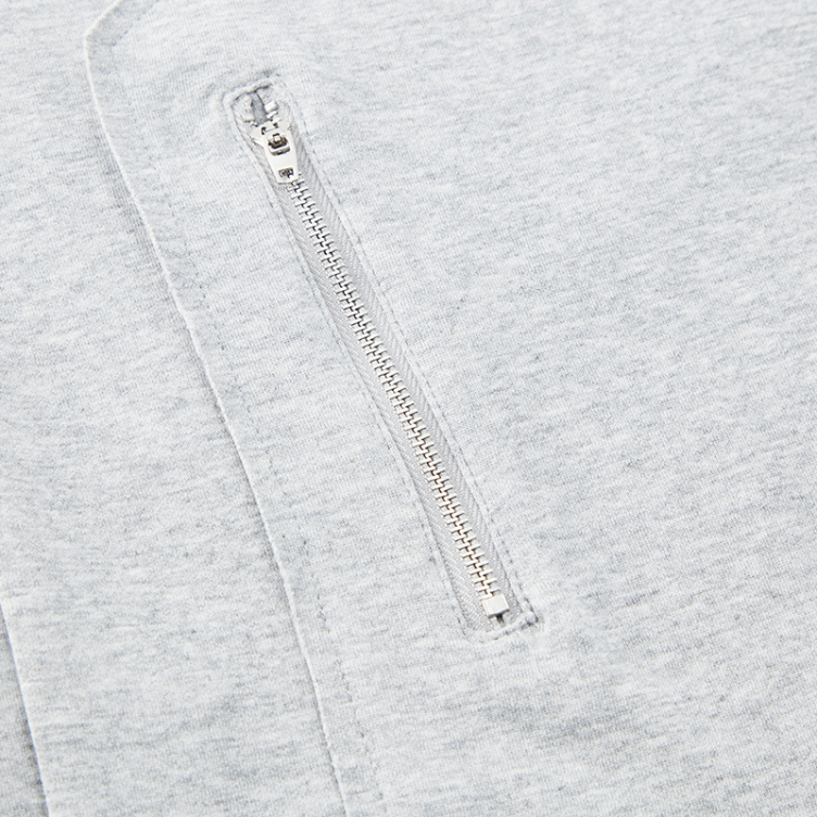 100% pure cotton shoulder zipper embroidery T-shirts