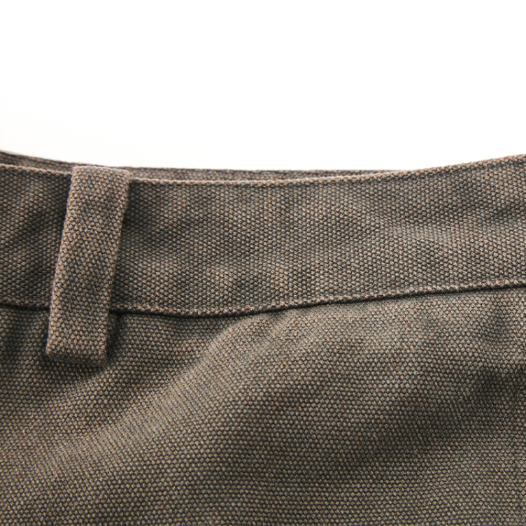 Trendy solid color raw edge retro casual loose shorts