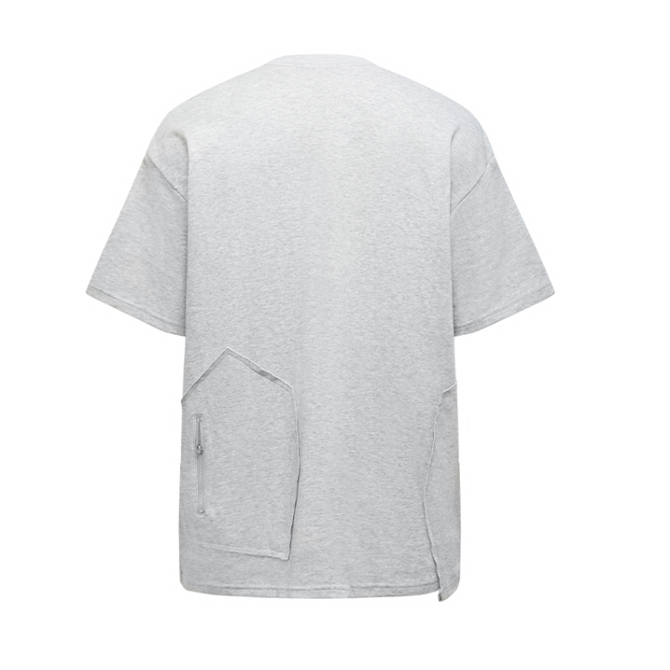 100% pure cotton shoulder zipper embroidery T-shirts
