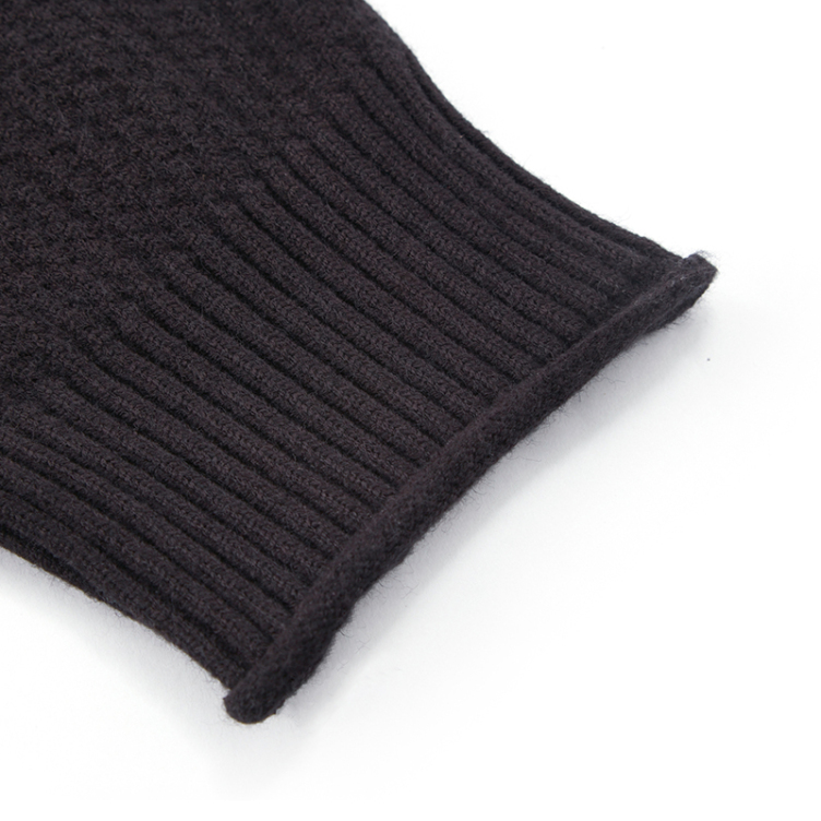 Casual zipper knit lazy style stand-up collar jackets