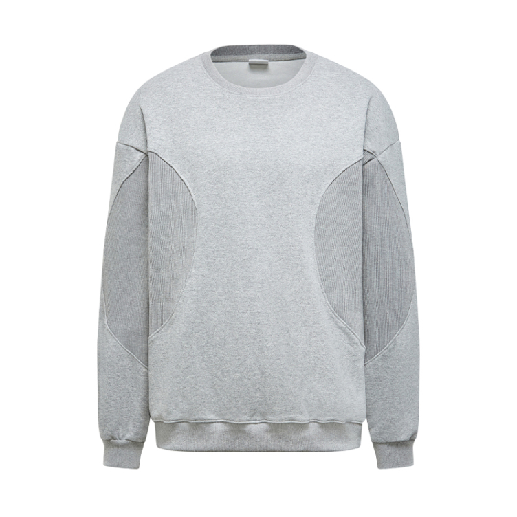 American retro splicing round neck loose sweatshirts