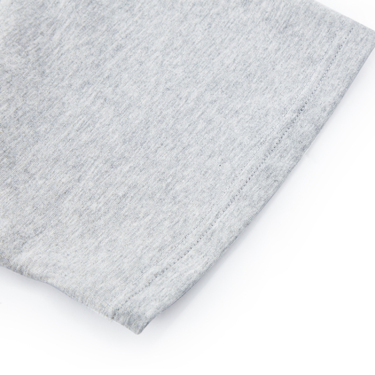 100% pure cotton shoulder zipper embroidery T-shirts