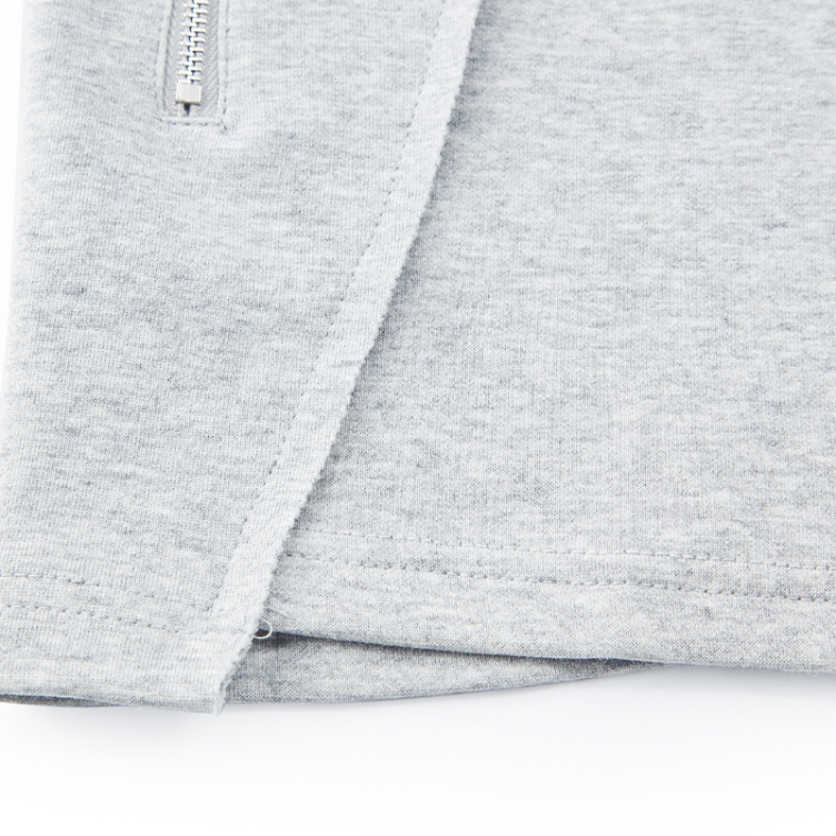 100% pure cotton shoulder zipper embroidery T-shirts