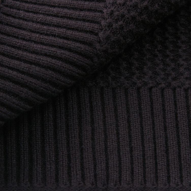 Casual zipper knit lazy style stand-up collar jackets