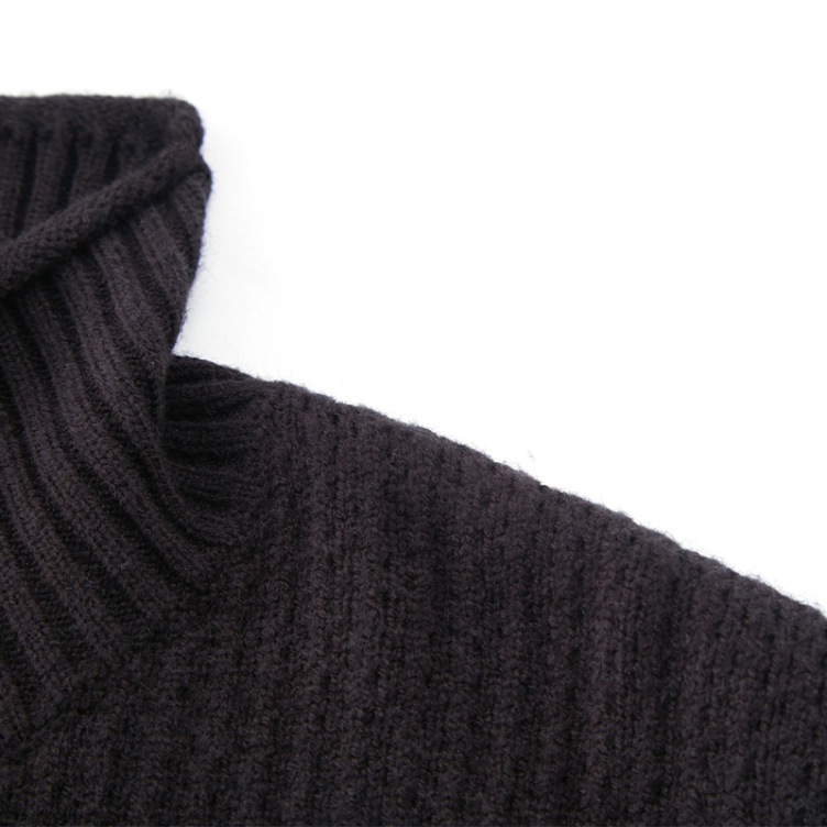 Casual zipper knit lazy style stand-up collar jackets