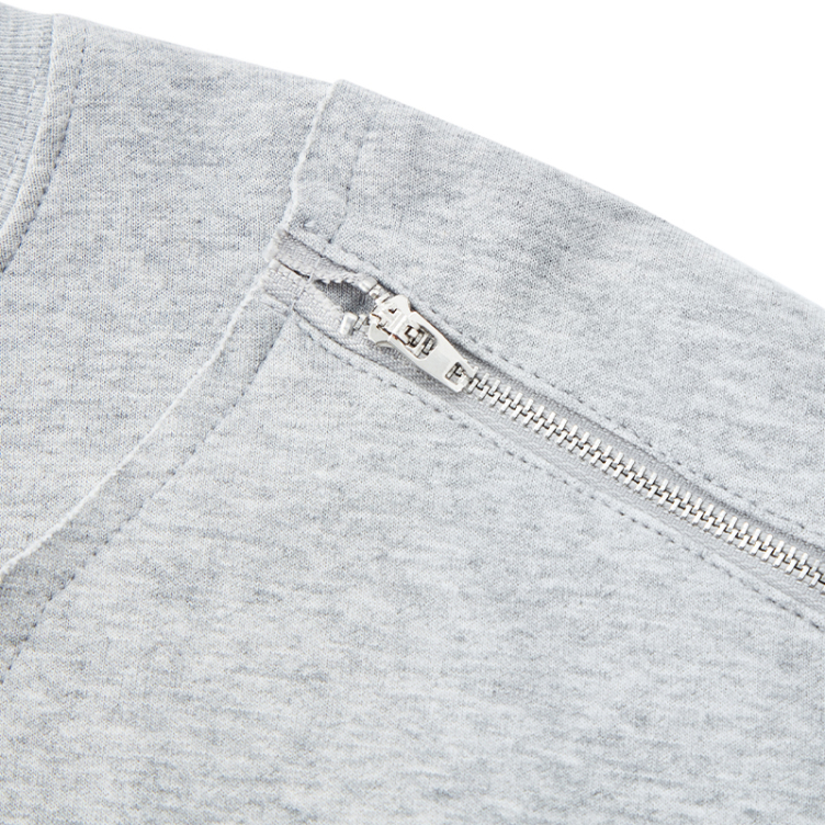100% pure cotton shoulder zipper embroidery T-shirts