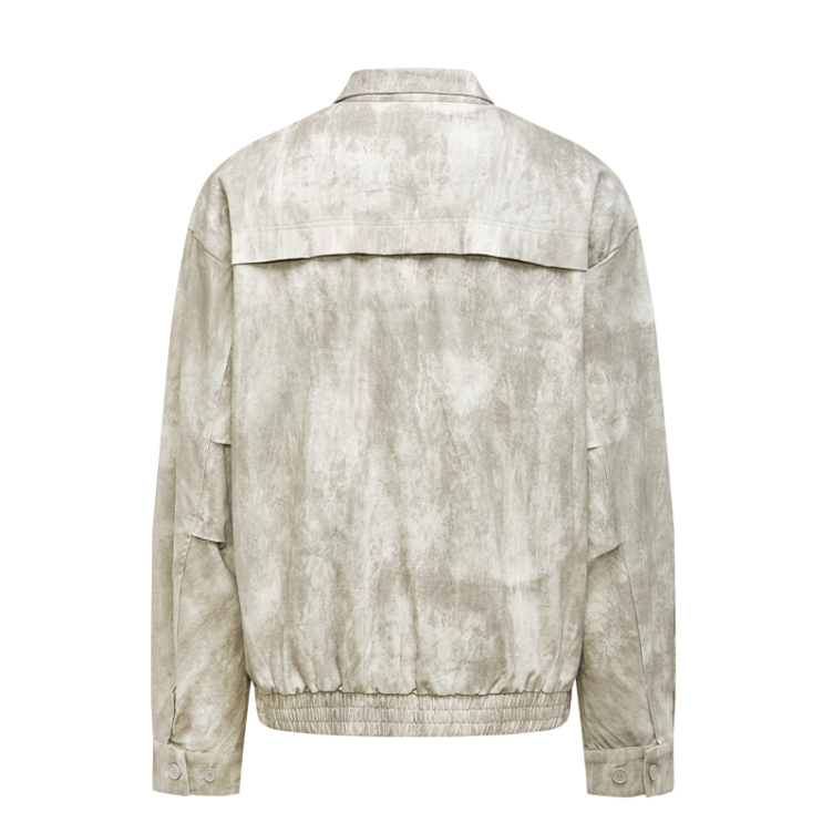 American retro wasteland style dirty-dye washed cargo jackets