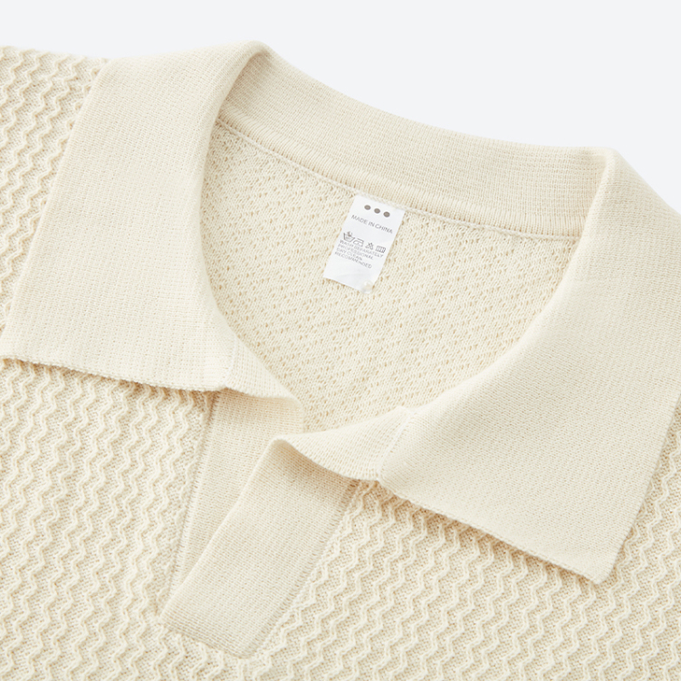 Lapel anti-pilling V-neck casual sweaters