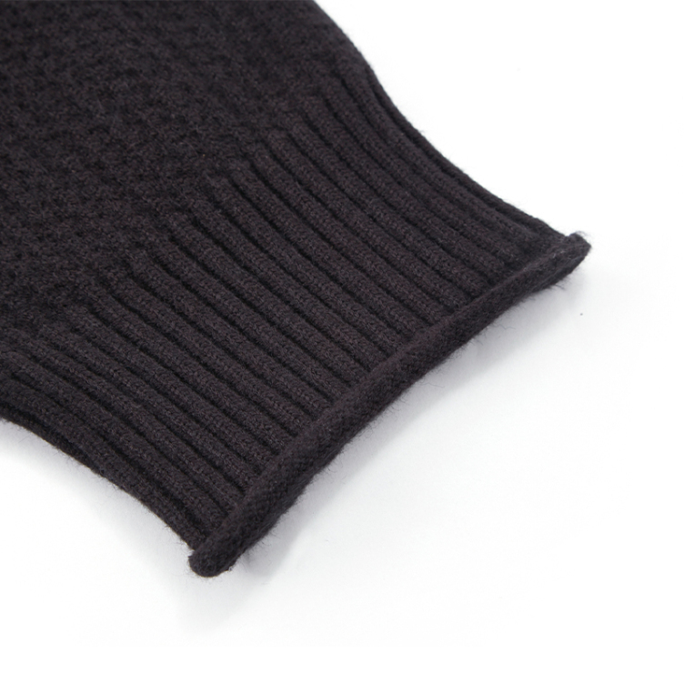 Casual zipper knit lazy style stand-up collar jackets