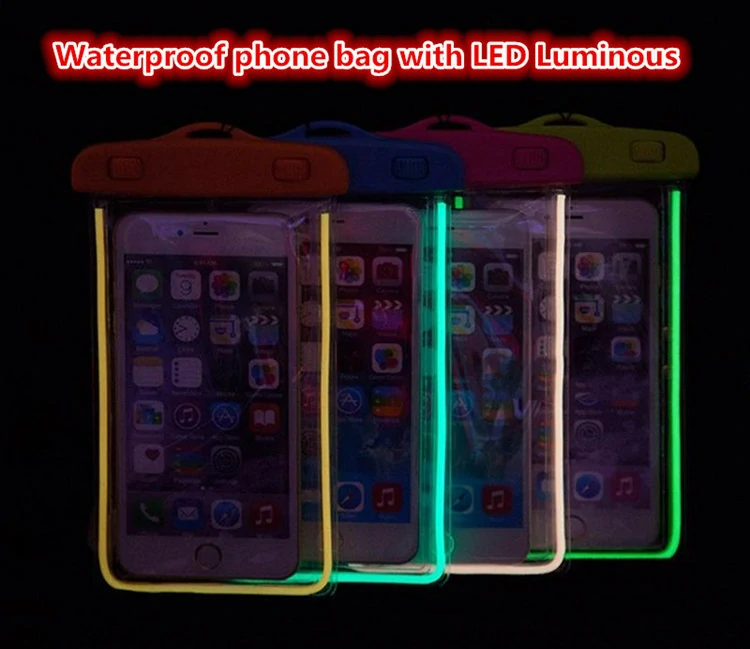 WOWTECHPROMOS Luminous Airbag Waterproof Bag: Fits All Smartphones & Floatable Design