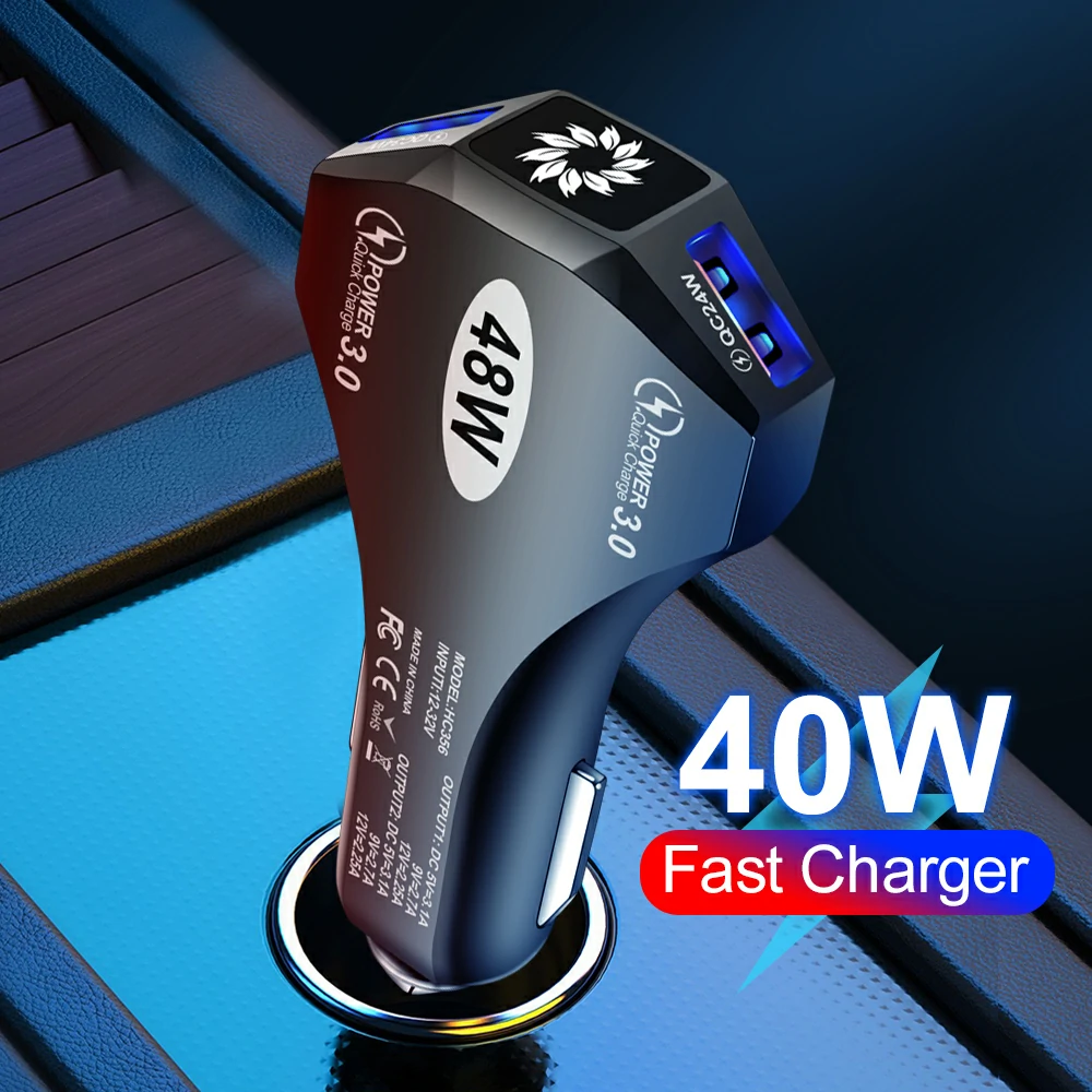 WOWTECHPROMOS: 48W Dual PD3.0 USB C Car Charger