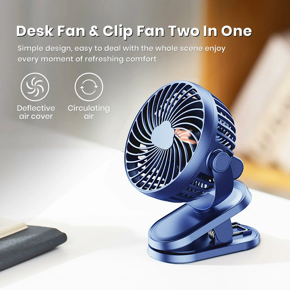 WOWTECHPROMOS: Portable Rechargeable Clip-on Fan for Ultimate Cooling
