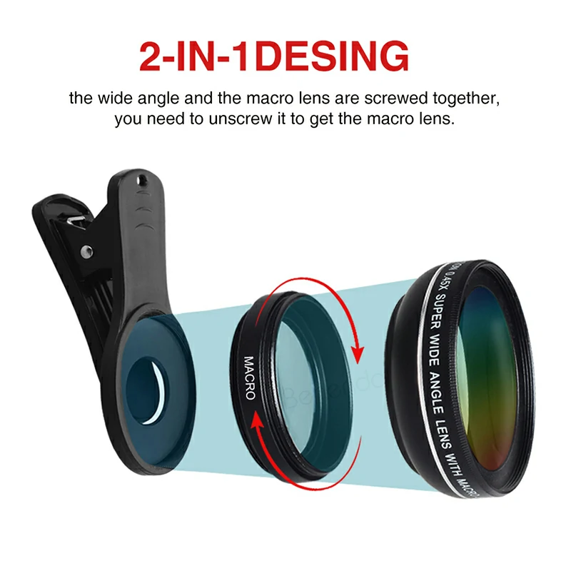 WOWTECHPROMOS Phone Lens Kit: Capture Wider, Clearer & Distortion-Free Photos