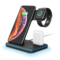 3-in-1 Wireless Charger: Compact, Foldable & Versatile