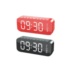 Bluetooth Speaker with Clock - Dual Alarms & LED Display