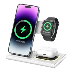 3-in-1 Foldable Wireless Charging Station for Modern Gadgets