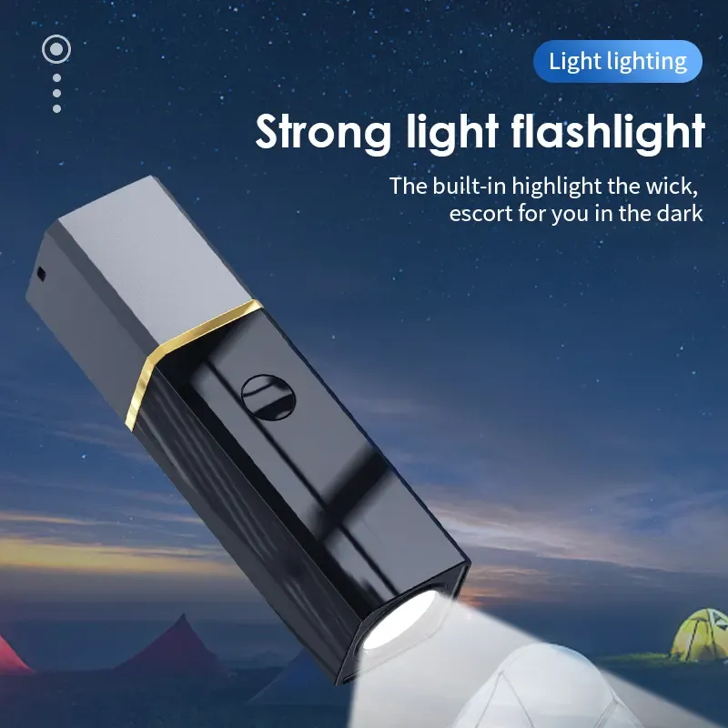WOWTECHPROMOS: 3-in-1 Mini Portable Power Bank with Flashlight & Charger