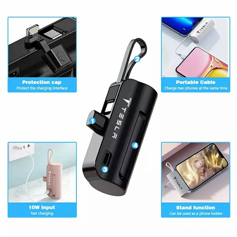 WOWTECHPROMOS: Sleek Small Portable Power Bank - Lipstick Size, Case-Friendly