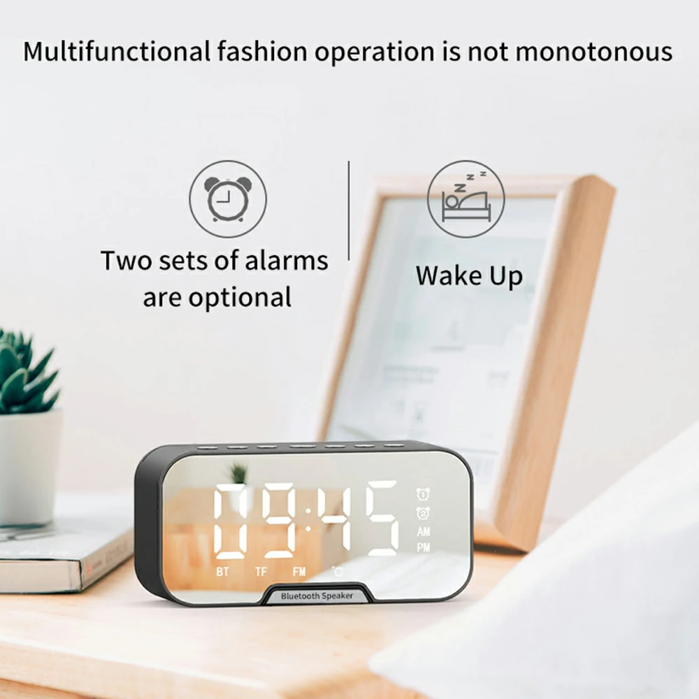 WOWTECHPROMOS: 3-in-1 Bluetooth Speaker with Alarm Clock & Phone Holder