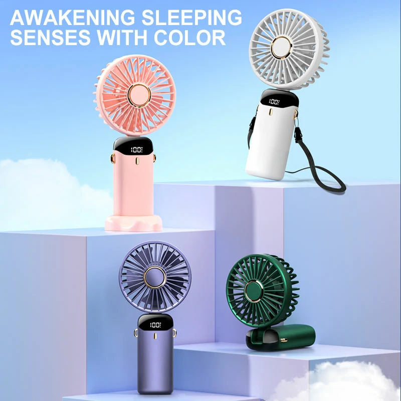 WOWTECHPROMOS: Mini Handheld Fan with Mobile Holder – Cool & Convenient