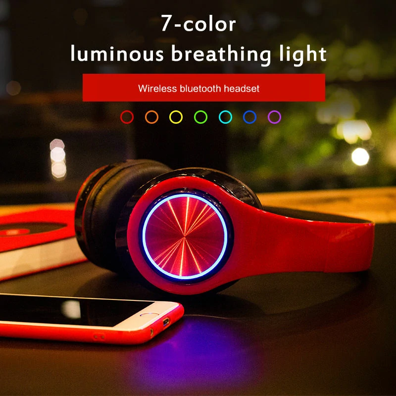WOWTECHPROMOS: Wireless Bluetooth Headphones with Dynamic LED Breathing Light