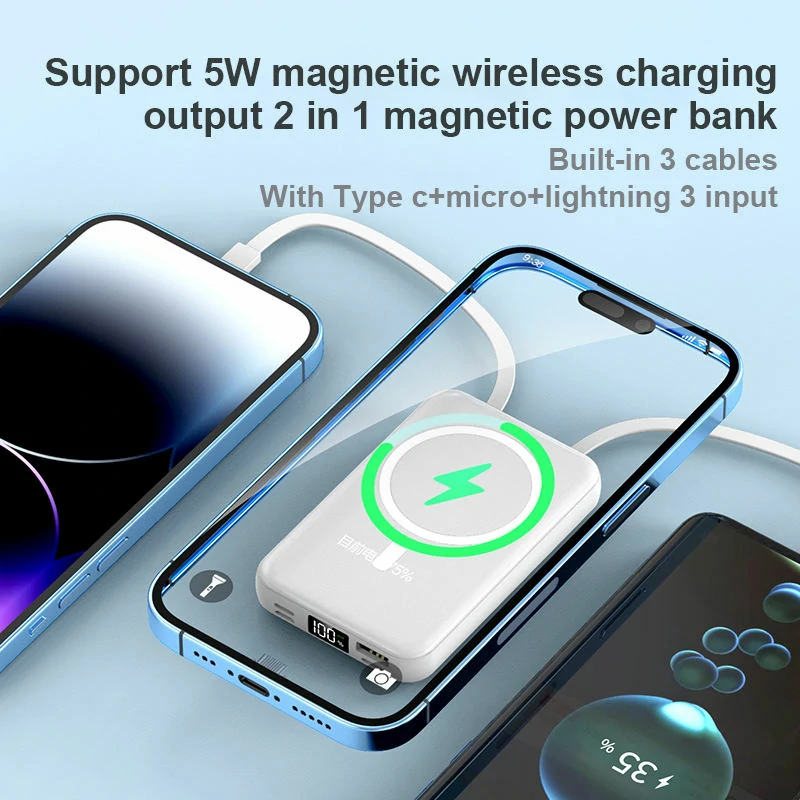 WOWTECHPROMOS: Magnetic Wireless Power Bank Fast - Universal & Tangle-Free